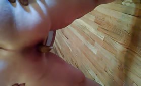 Nasty wife poops on the floor