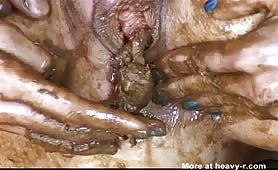 Bitch puts her shit in her vagina