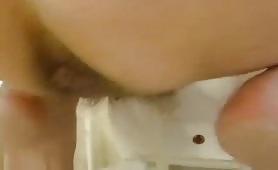 Mature woman pooping