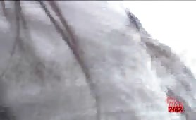Japanese schoolgirl pooping on the roof