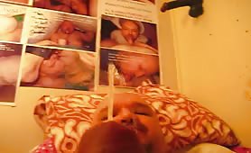 faggot slave pissing in his own mouth
