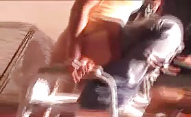 pretty girl poops black guy in the face scat slave