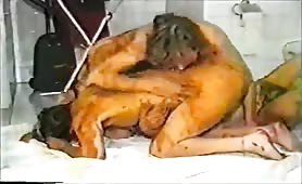 Group smearing shit on each other in bathroom