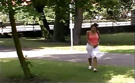 Public pissing by a tree sexy chick pee video