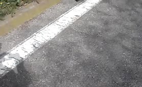 Amateur pissing closeup