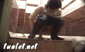 Public toilet pooping