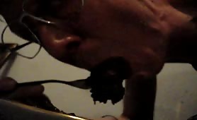 Sucking my own shit scat blowjob