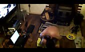 Teen boy jerking off hard with poop