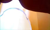 Hot latina pooping in a white bucket