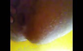 Holding butt cheeks while pooping