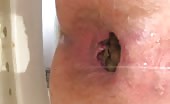 Amateur girl shitting in close up