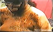 Fat couple fucking hard with poop