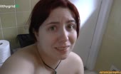 Mix of the same shaved teen shitting
