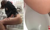 Standing poop over toilet
