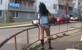 Real mess in plastic panties