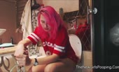 Alternative girl is very constipated