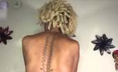 Beautiful afro american shitting