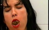 Thai babe covered entire body with crap