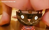 Shitting a lot on her knees