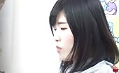 Dark haired babe shitting a lot