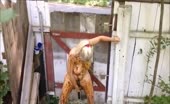 British babe smears poop on entire body