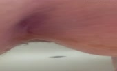 Close up of fat wife shitting