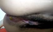Hairy babe shitting over toilet