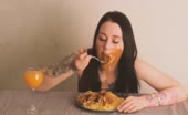 Curvy college girl smears poop