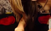 Brown haired babe smears shit on webcam