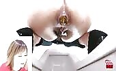 Constipated japanese teen