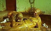 Heavy shit covered scat couple enjoying sex 