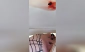 Lusty big ass milf pooping nicely in closeup 
