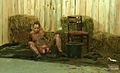 Sexy babe masturbates while smearing dung all over 