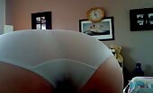 GILF in sexy see through panty loves pooping 
