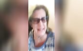 Nerdy milf pooping in the toilet 