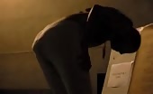 Sexy amateur babe pooping in her white pants 