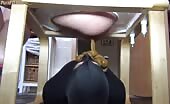 Stunning blonde chubby wife pooping for her slave hubby 