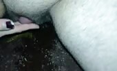 Fat big clit lady piss in the public at night 
