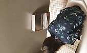 Asian babe caught pooping in the toilet 