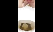 Girl on her period shitting and pissing in toilet