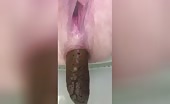 This slut gives her man warm turd
