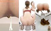 Japanese lady shits while having her period