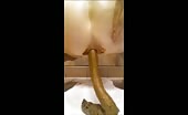 This slut has an incredible quantity of shit coming out of her ass