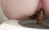 Chubby wife doesn't know she is recorded in toilet