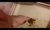Dirty girl messes up the shower