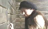 Pretty asian chick chair shitting