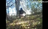 She gets lost and decides to take a dump in the woods