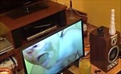 Young chick eats her own shit