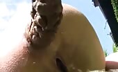 The turd almost could not fit that tight asshole