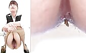 Lovely Japanese teacher dropping nice round turd 